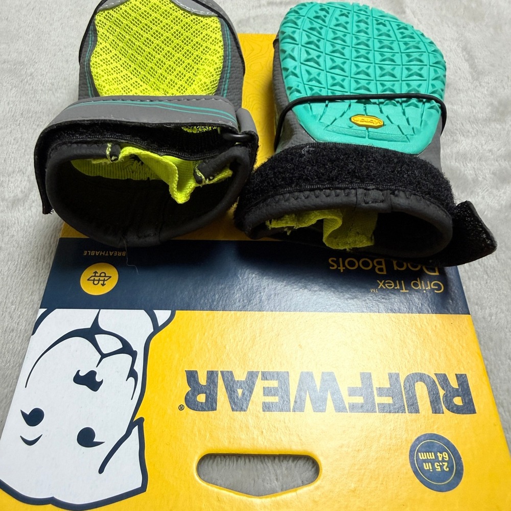 Ruffwear Grip Trex Dog Boots (Lot 2) 2.5" Vibram All-Terrain Strap Hiking NEW - Picture 5 of 5